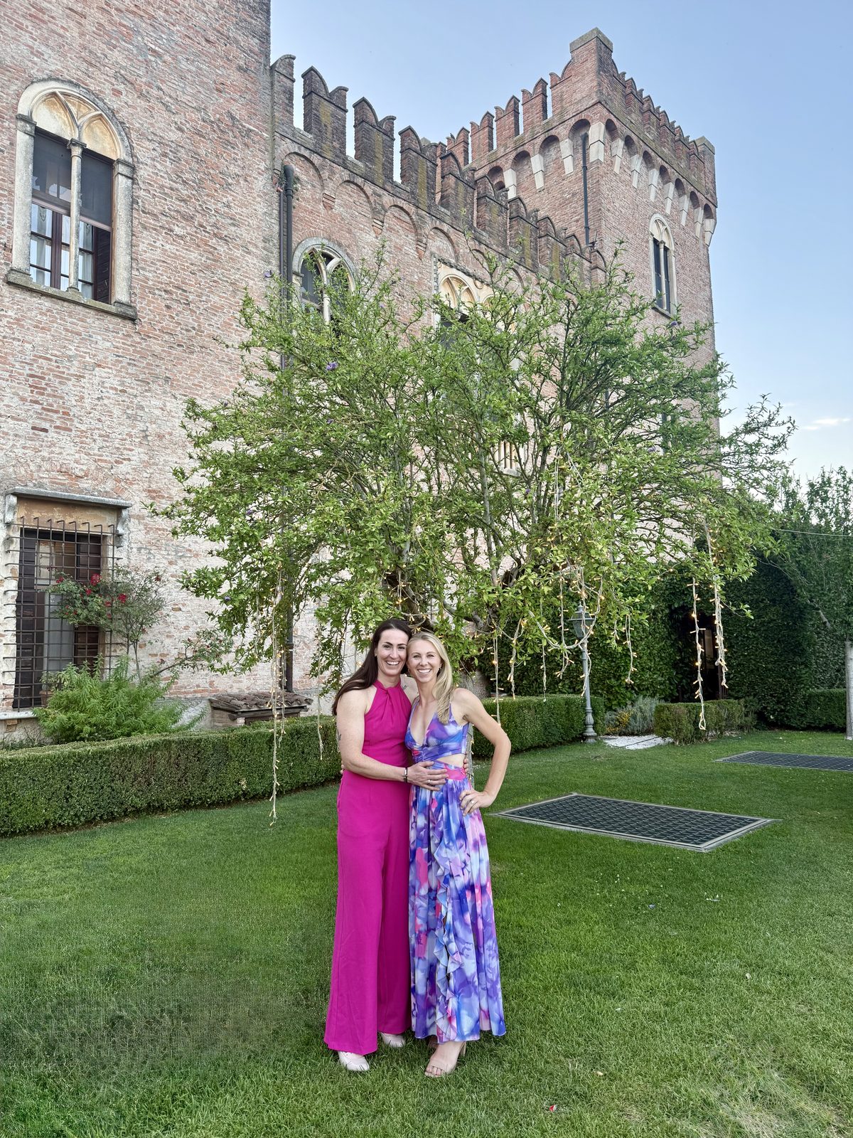 Amy and Megan at Castello Bevilaqua, Italy