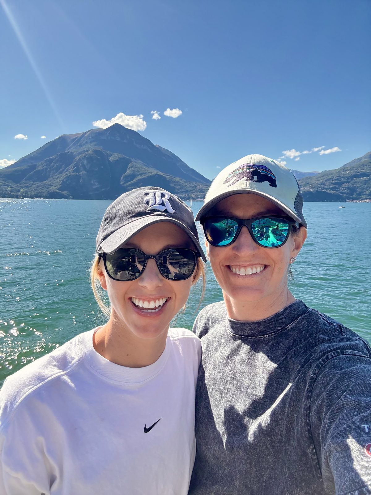 Amy and Megan at Lake Como, Italy
