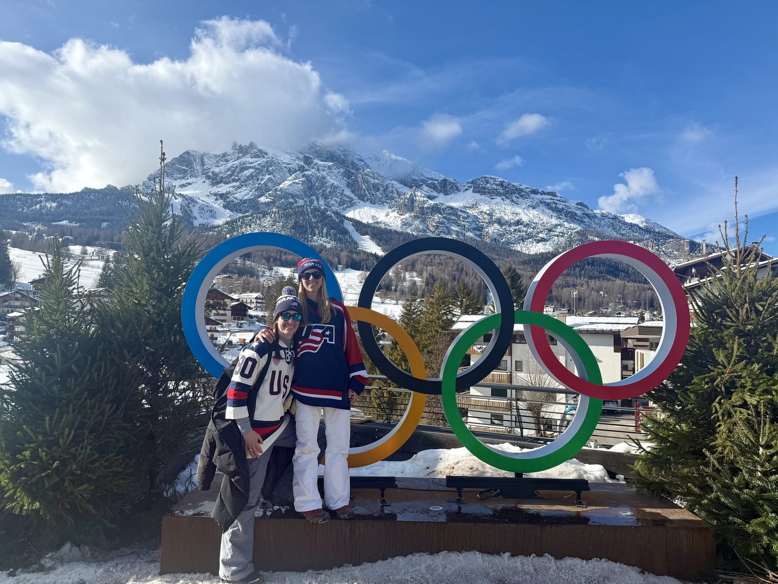 Amy and Megan in Cortina, Italy