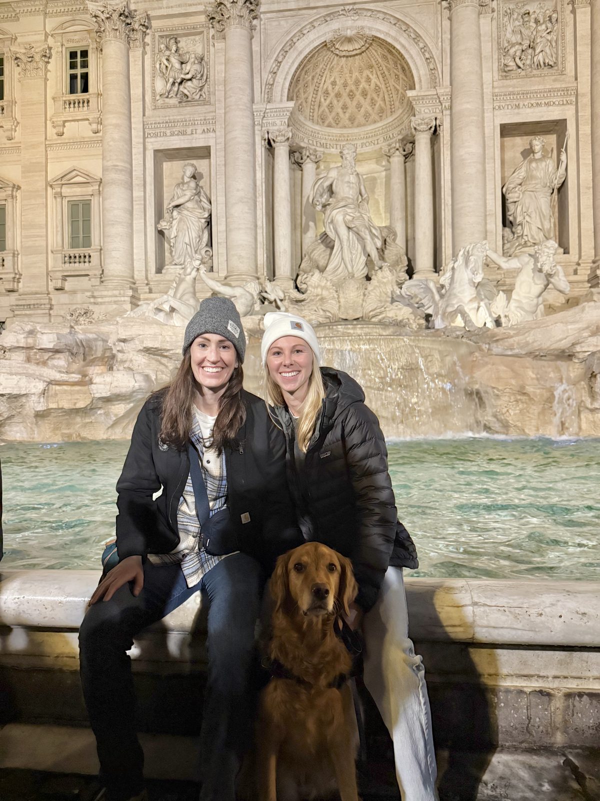 Amy and Megan at the Trevi Fountain, Rome