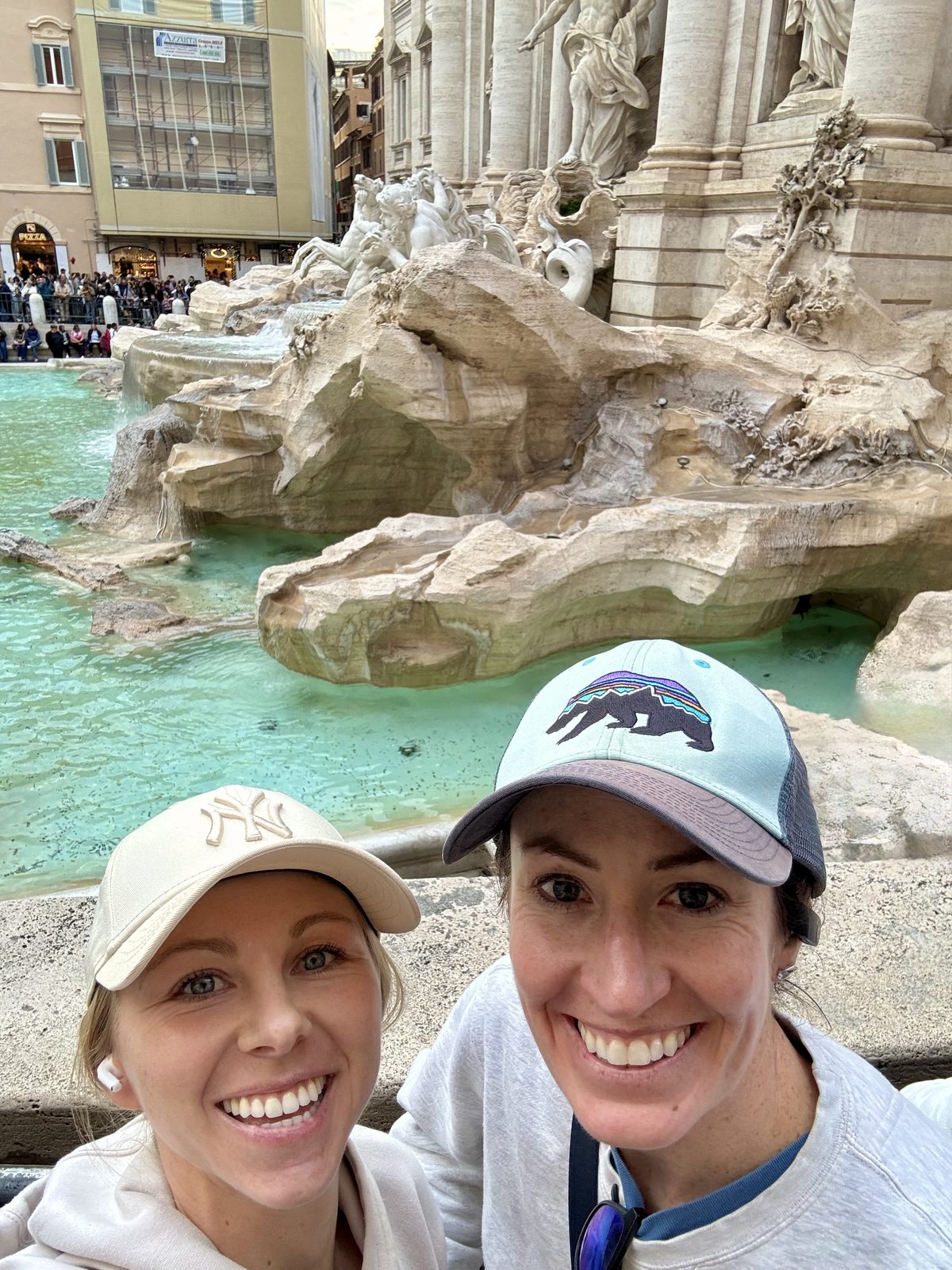 Amy and Megan at the Trevi Fountain, Rome